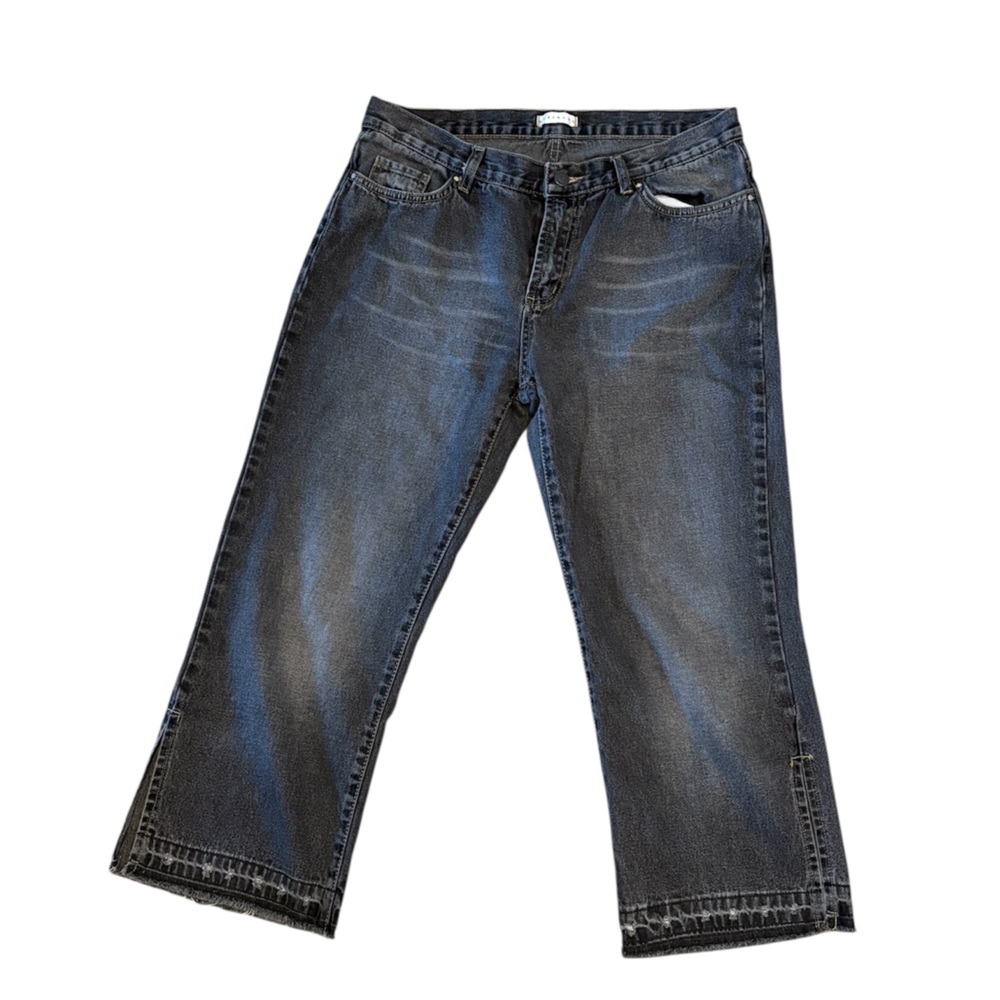 Fitigues Baja Denim Split Hem Capri Size 31